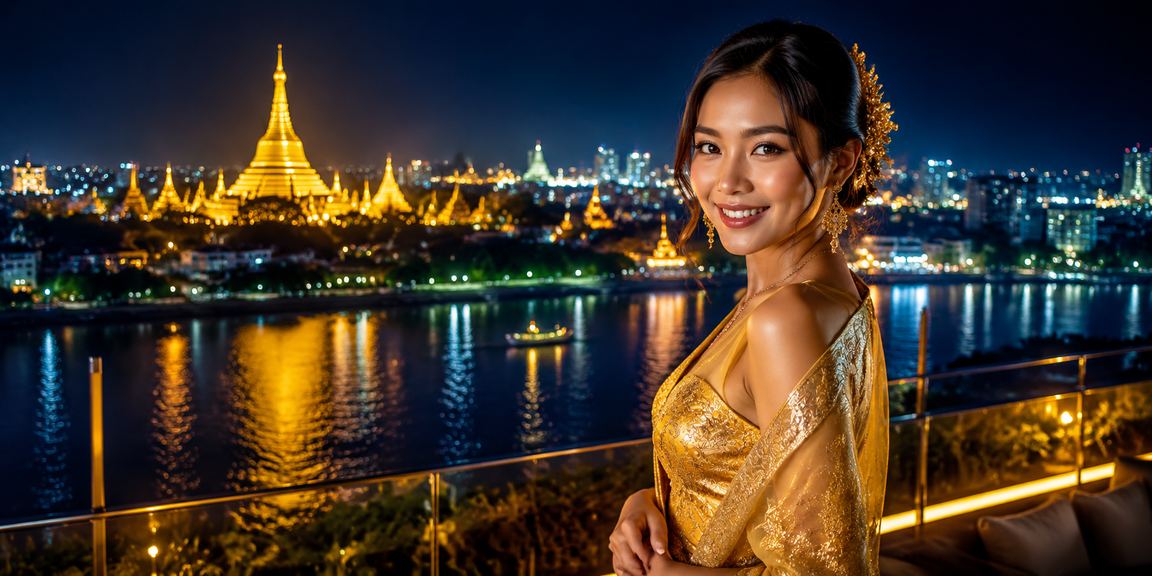 ရန်ကုန်ရွှေတိဂုံဘုရားရှိ မြင့်တင်အားကစားလောင်းကစားနေသော မြင်ကွင်း